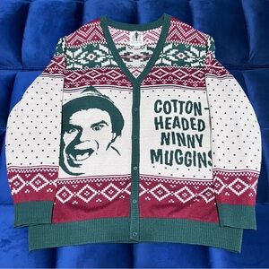 Elf - Will Ferrell Elf Cotton Headed Ninny Muggins Christmas Cardigan / Sweater!